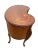 Vintage French Desk Kidney Shaped Vanity Three Carved Drawers Inlays Petite Size For Sale - Image 9 of 13
