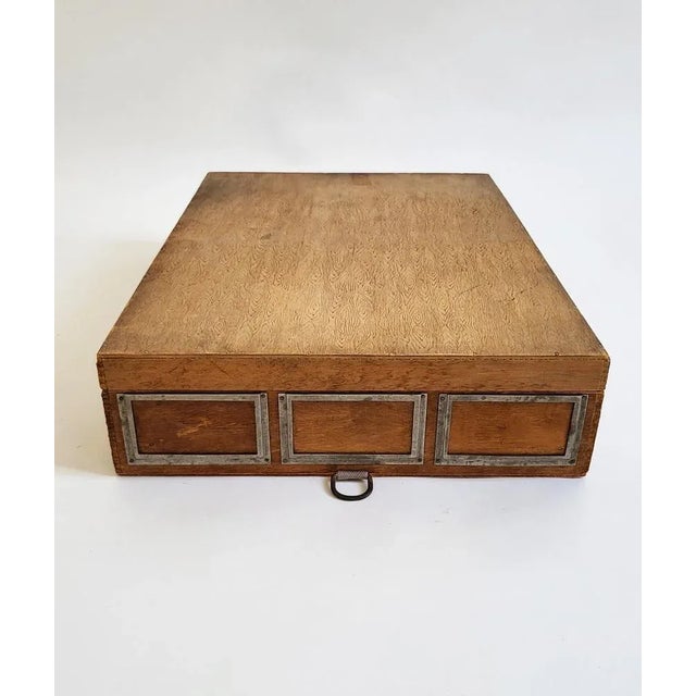 Industrial Wooden Storage Box, 1920s For Sale - Image 10 of 18