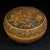 Yellow Carved Yellow Lacquer Box With Peony and Auspicious Symbols For Sale - Image 8 of 9