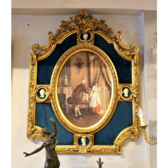 Bring timeless French elegance into your interior with this exquisite decorative portrait panel, featuring a romantic...
