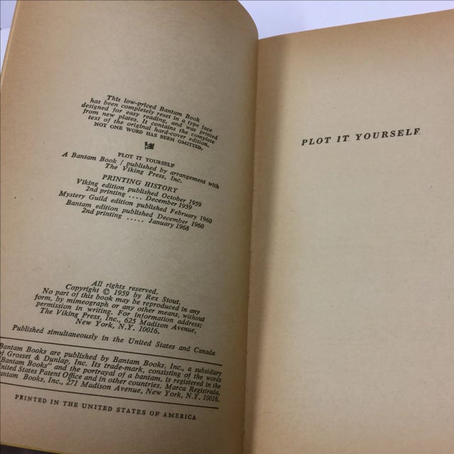 Paper Nero Wolfe Bantam Mysteries Books - Pair For Sale - Image 7 of 7