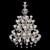 White Rezzonico Chandelier in Murano Glass, Crystal and Bronze, 1950s For Sale - Image 8 of 8