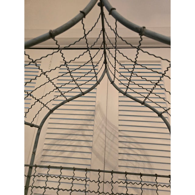 Vintage Mid Century Era 1940s Baby Blue French Etagere For Sale - Image 10 of 11