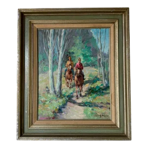 1982 Antonis Karafyllakis (Greek/American, 1908-1983), Figurative Landscape Oil Painting, Framed