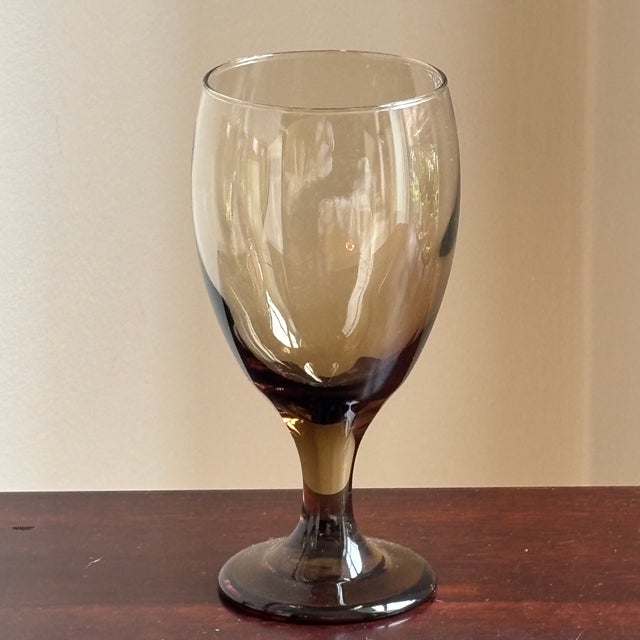 Mid-20th Century Libbey Mocha Glass Goblets — Set of 6 For Sale In Baltimore - Image 6 of 10