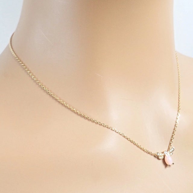 Chaumet Rose Gold Attrape-Moi Diamond Pink Opal Necklace For Sale - Image 9 of 13