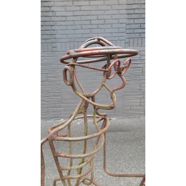 1990s "Fisherman" Metal Sculpture by A.R. Gately For Sale - Image 9 of 13