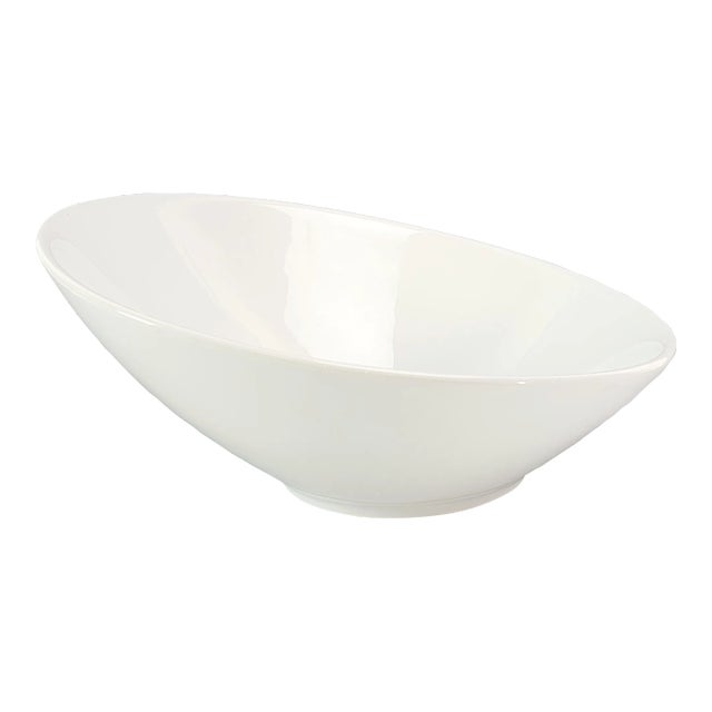 Impulse Rotunda White Porcelain Serving Salad Bowl 13" For Sale