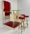 Gio Ponti Vintage Art Deco Italian Bar and Stools in Parchment attributed to Gio Ponti, 1950s, Set of 4 For Sale - Image 4 of 17