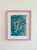 Unique, one of a kind and original Ebru flower paintings with a marbled background by artist, ByMelvin.