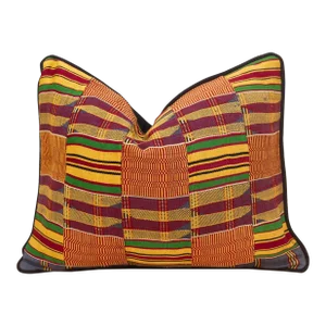 Ojembe Vintage African Kente Pillow Cover