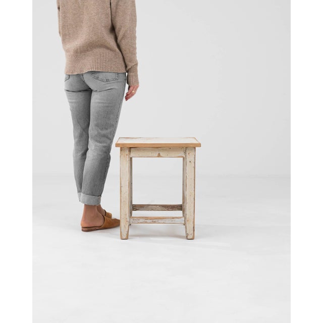 Early 20th Century Central European Wood Patinated Stool For Sale - Image 10 of 18