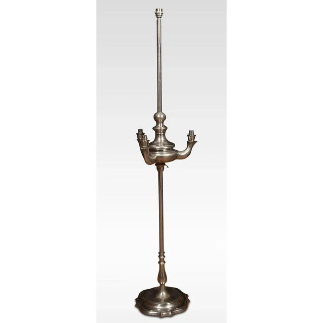 Silvered Standard Lamp, 1920s For Sale - Image 6 of 6