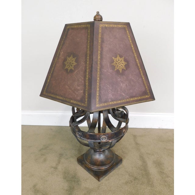 Maitland - Smith Regency Style Metal Table Lamp Possibly Maitland Smith For Sale - Image 4 of 13