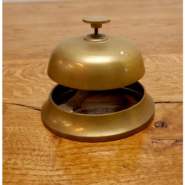 Victorian brass courtesy counter top bell, reception desk bell Made in solid brass, in good ready to use with a demanding...
