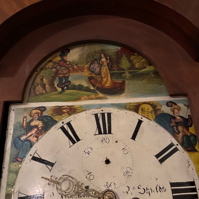 Brown Victorian Mahogany Barley Twist Grandfather Clock For Sale - Image 8 of 12