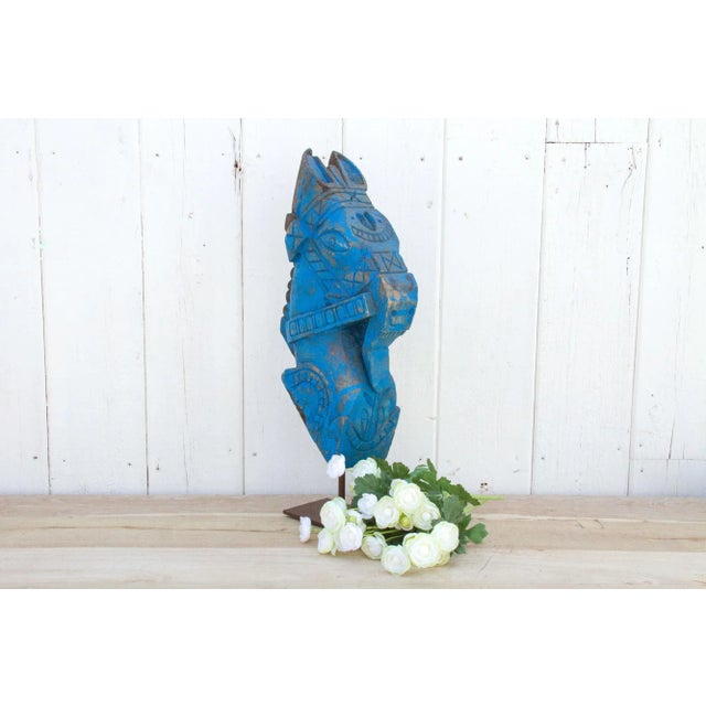 Primitive architectural folk temple horse corbel. These were usually mounted on the temple doorways to ward off bad...