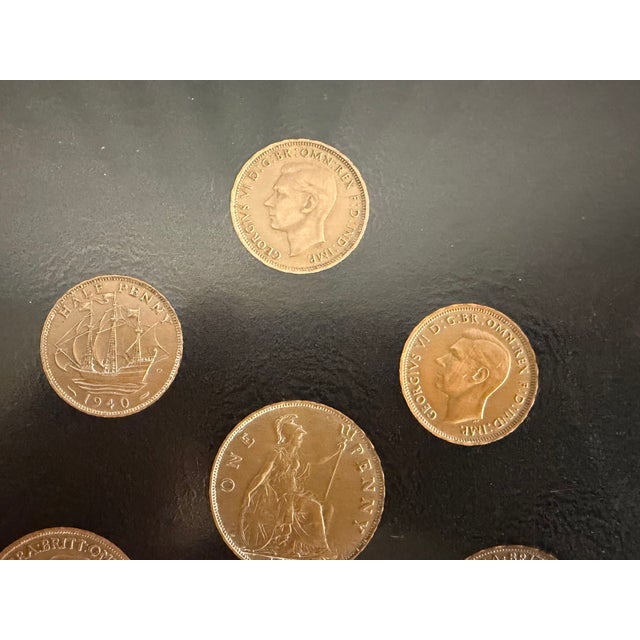 Mid-Century Coins of the World Tray With Original Stand For Sale In Palm Springs - Image 6 of 10