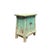 Rustic 16.25" Distressed Light Blue 2 Doors End Table Nightstand Chest For Sale - Image 3 of 6