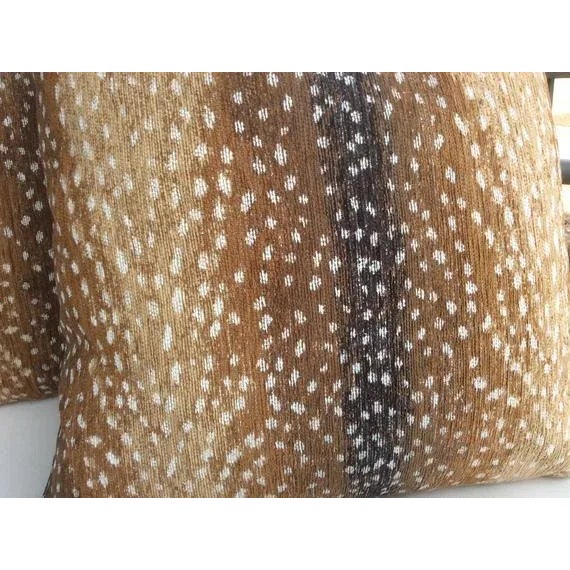 Contemporary "Antelope" by Lee Industries Chenille Pillows - a Pair For Sale - Image 3 of 4
