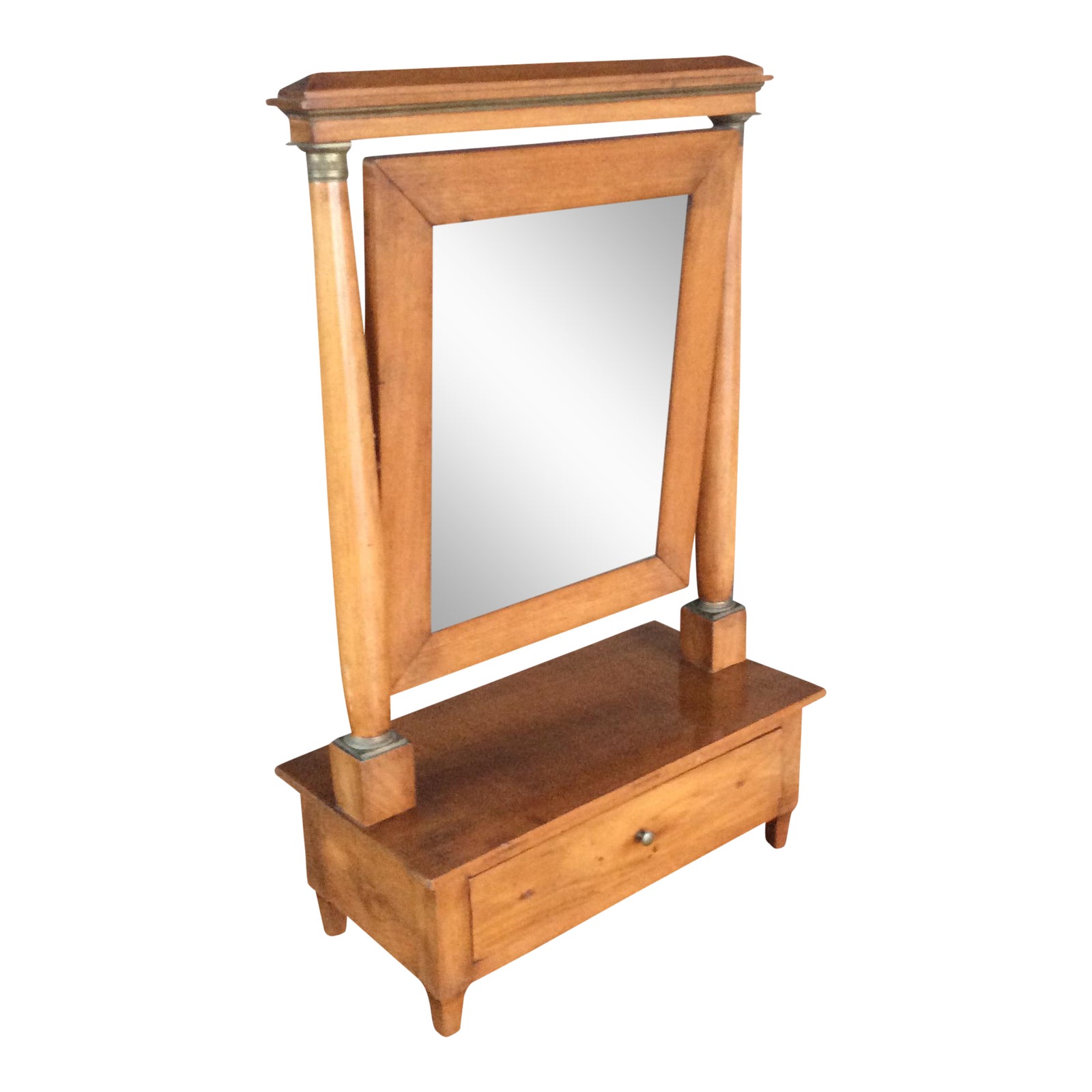 Biedermeier Dressing Table Mirror With Drawer Chairish