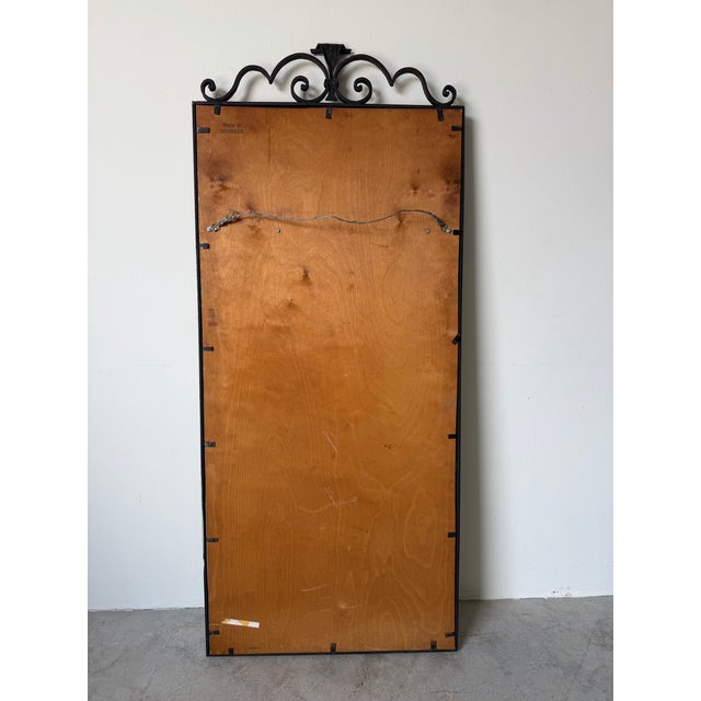 1960’s Hollywood Regency Style Wrought Iron Wall Mirror – Made in Denmark For Sale - Image 12 of 12