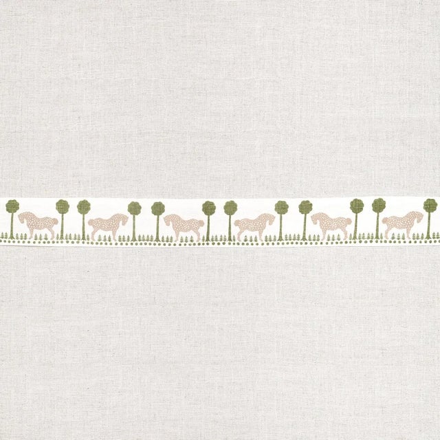 Inspired by a midcentury design in our archive, Polka Dot Pony Tape in natural is a charming stylized equine pattern...