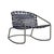 Brown Jordan Kantan Aluminum Vinyl Motion Lounge Chair, Mica frame with Marine fabric For Sale - Image 12 of 12
