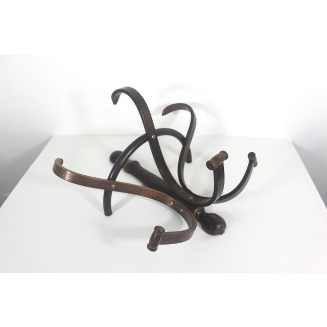 Vintage Thonet Style Wall Mounted Bent Wood Hat or Coat Hooks For Sale - Image 10 of 11