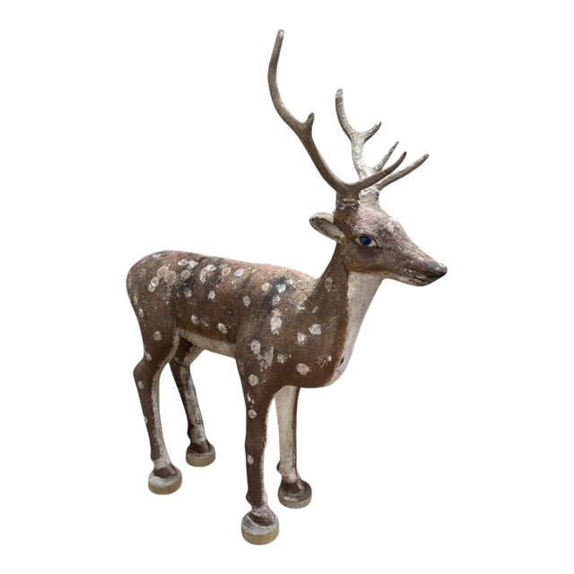 French Vintage Concrete Deer For Sale