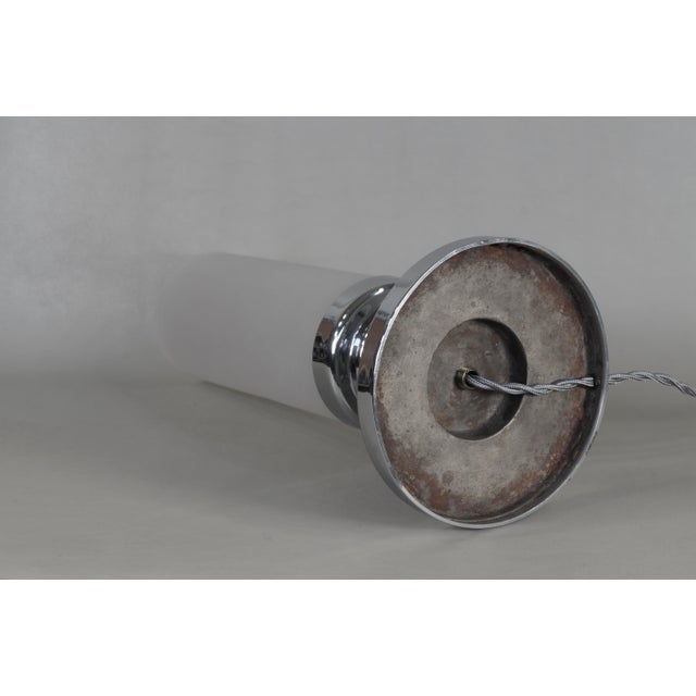 Chrome French Art Deco Table Lamp by Buiret & Debeaurain 1930s France For Sale - Image 8 of 11