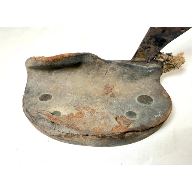 Rare Antique Early 19th Century \ Wrought Iron Wood Childs Leg Foot Brace Cast For Sale - Image 9 of 13