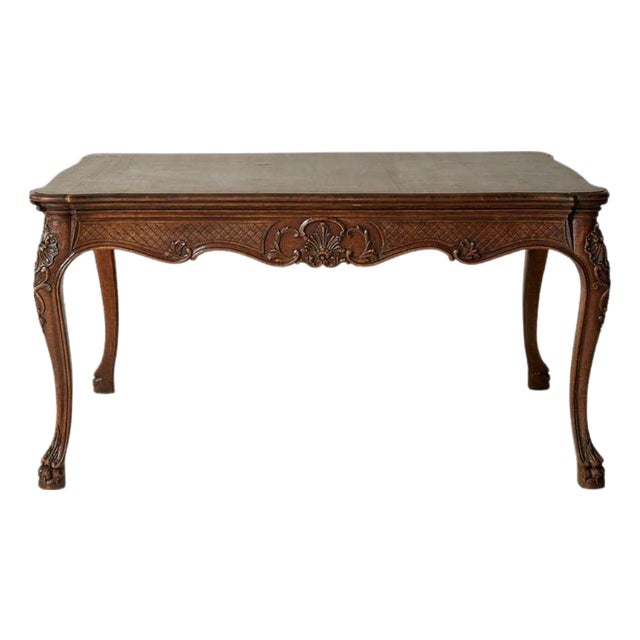 20th Century Belgian Oak Dining Table For Sale