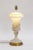 Alabaster 1950s Large Alabaster Leaf Urn Table Lamp, Lit From Within For Sale - Image 8 of 11