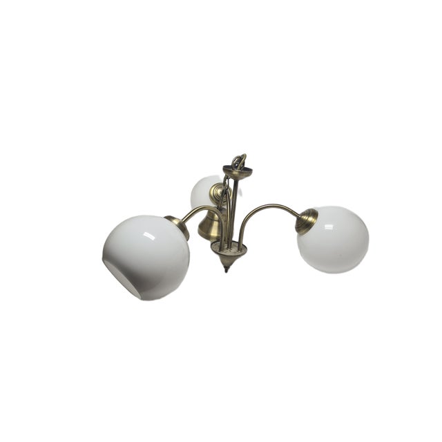 Art Deco Glass Chandelier, Poland, 1970s For Sale - Image 3 of 11