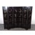 Chinese Vintage Chinese Five-Panel Black Lacquer Hardstone Inlaid Crane Room Divider Screen For Sale - Image 3 of 12