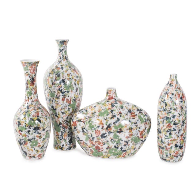 2020s Jardin Colore' Tall Necked Vase For Sale - Image 5 of 10