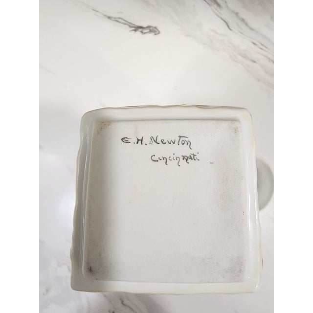 1920s Beautiful Hand Painted Antique Tea Caddy Signed e.h. Newton Cincinnati For Sale - Image 4 of 7