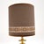 Vintage Brass Table Lamps with Velvet Shades, 1970s, Set of 2 For Sale - Image 4 of 10
