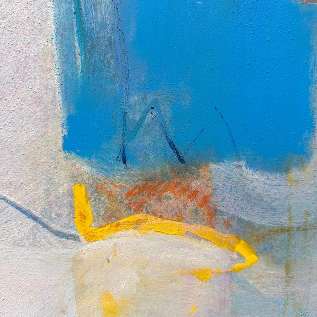 Blue Lorenzo Colomo, Abstract Composition, 2000s, Acrylic Painting on Panel For Sale - Image 8 of 17
