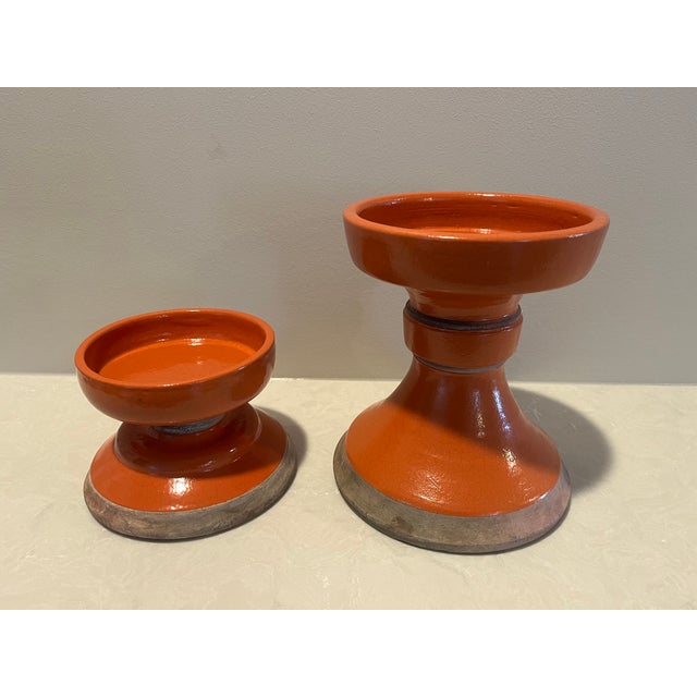 Pottery Barn Pottery Barn Pillar Candle Holder's For Sale - Image 4 of 5