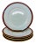 Ceramic Vintage Limoges Raynaud Diplomat Red Porcelain Salad Plates Made in France a Set of 4 For Sale - Image 7 of 8