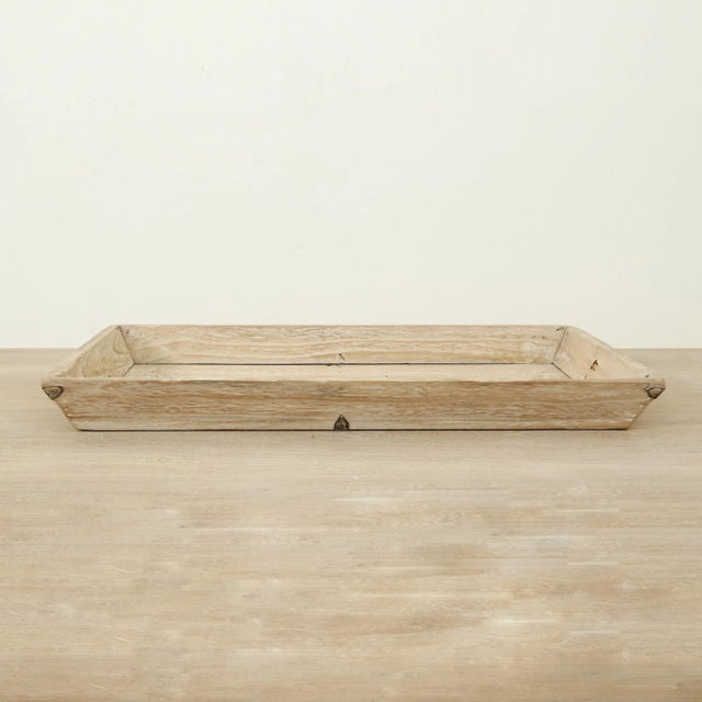Wood Contemporary Off-White Wash Reclaimed Wood Tray For Sale - Image 7 of 7