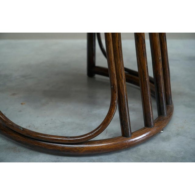 Mid-Century Chairs in Bamboo and Patinated Cognac Leather, 1960s, Set of 6 For Sale - Image 17 of 18