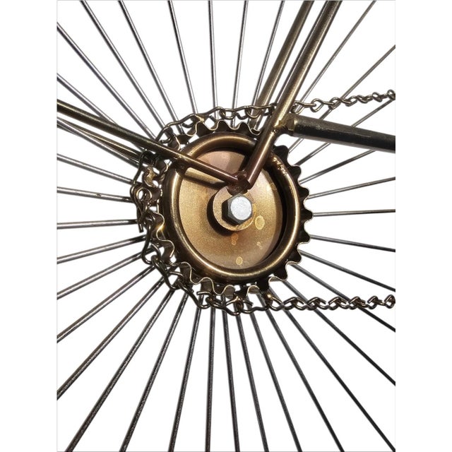 Wood 1986 Curtis Jere Signed and Dated Metal Bicycle Wall Sculpture For Sale - Image 7 of 18