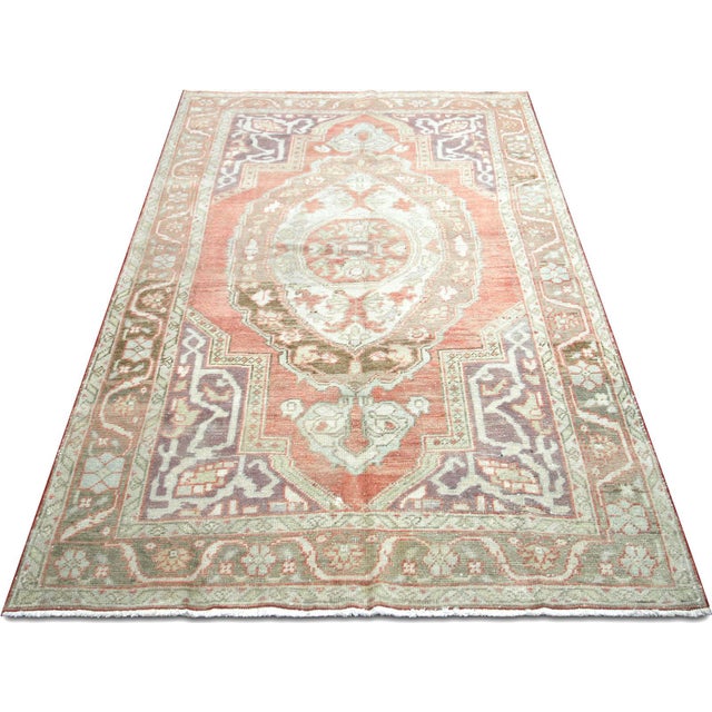 1960s 1960s Turkish Oushak Rug For Sale - Image 5 of 5