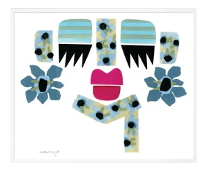 Peri by Melvin G in White Frame, Small Art Print