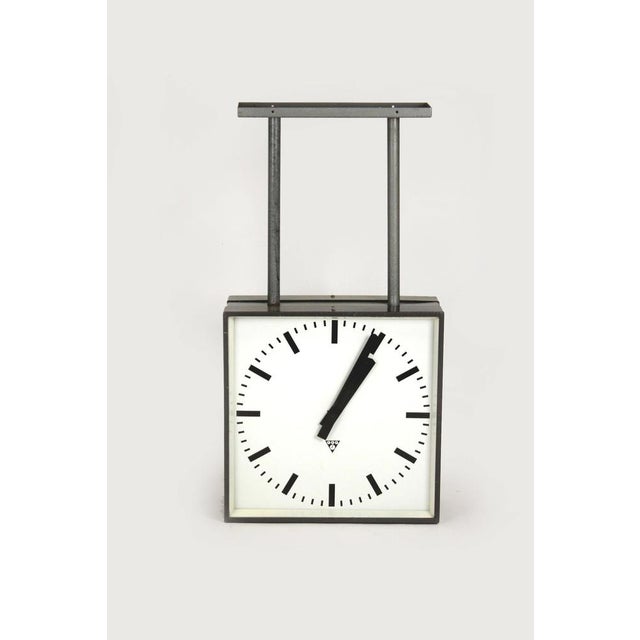 Large Double-Sided Railway Clock from Pragotron, 1980s For Sale - Image 18 of 18