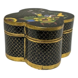 Vintage Cloisonné Trinket Box For Sale