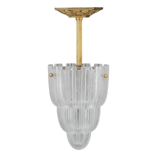 Sabino French Art Deco "Waterfall" Pendant Lamp For Sale